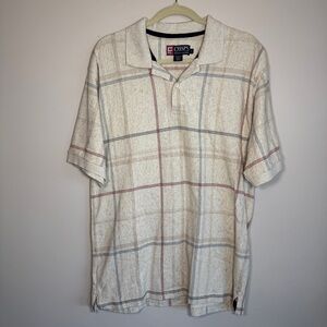 Ralph Lauren Men's Beige Checkered Polo Shirt